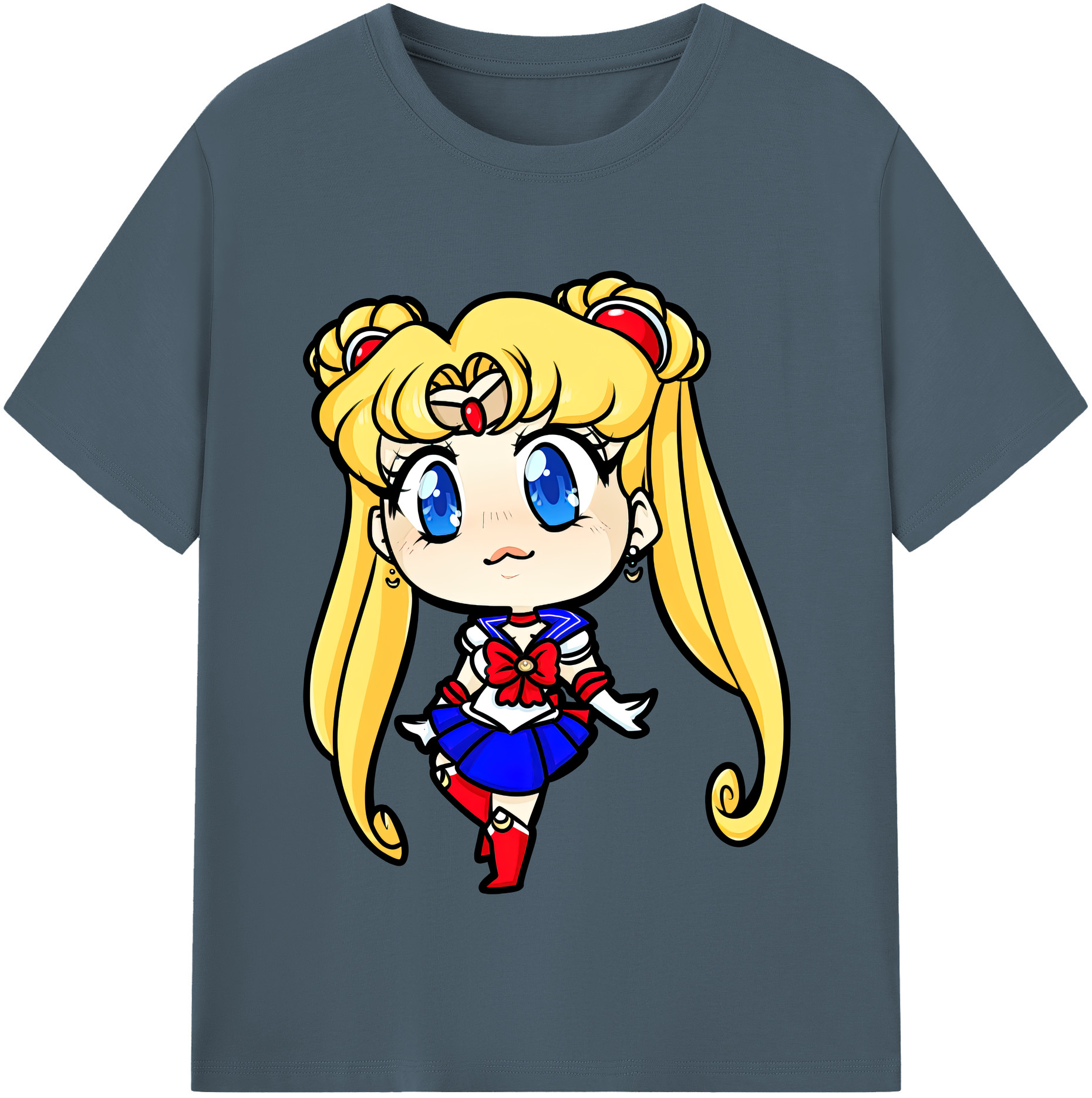 （画像用） 美少女戦士セーラームーン 月野 うさぎ つきの うさぎ Sailor Moon Tsukino Usagi 綿100％半袖Tシャツ（フロントプリント）